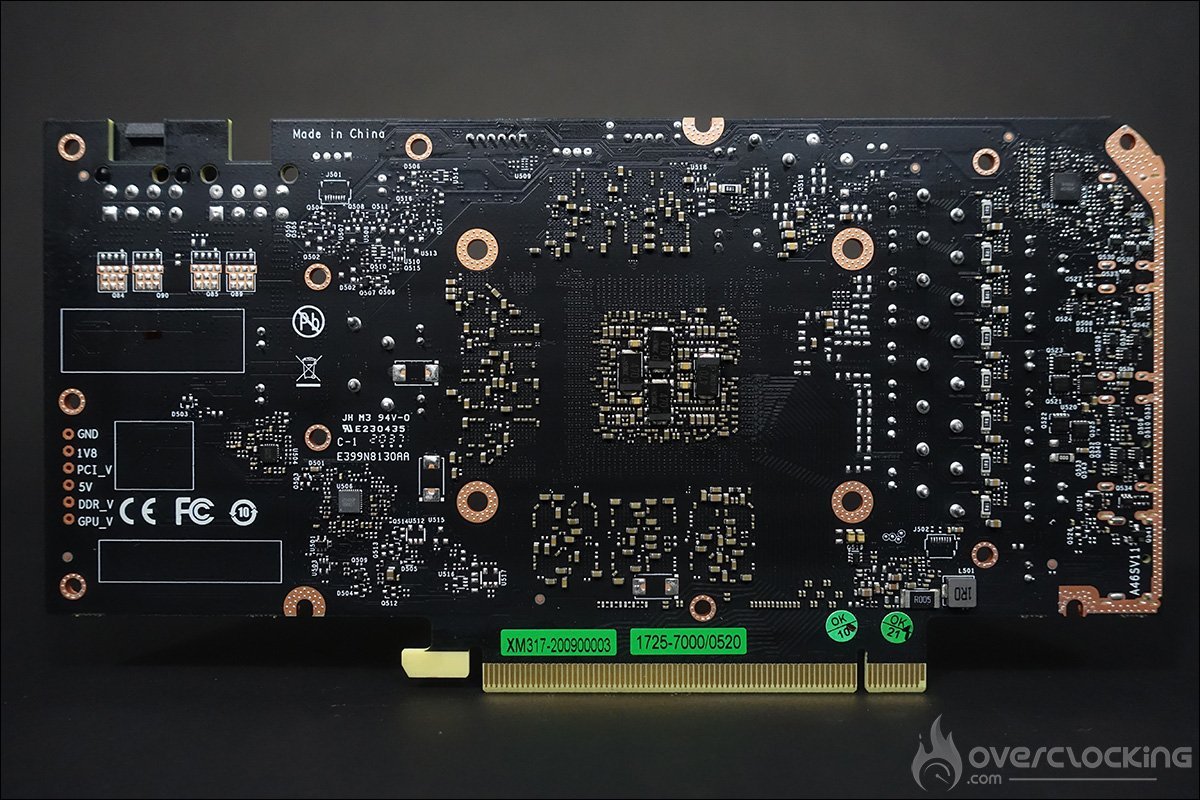 Le PCB de la KFA2 RTX 3070 SG (1-Click OC)