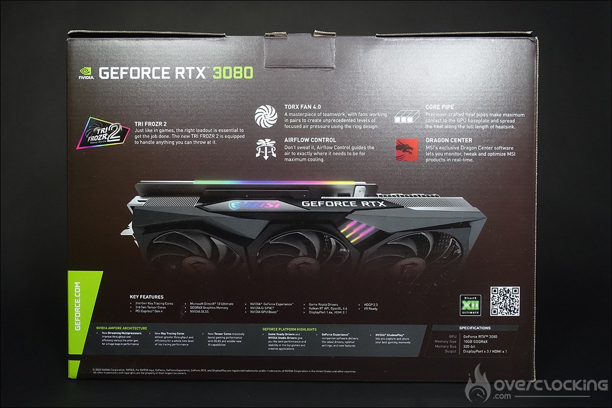 Boite MSI RTX 3080 Gaming X Trio