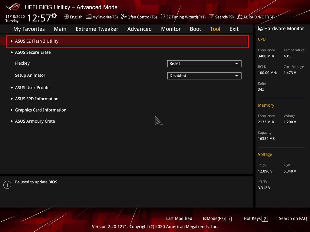 Flash BIOS Asus