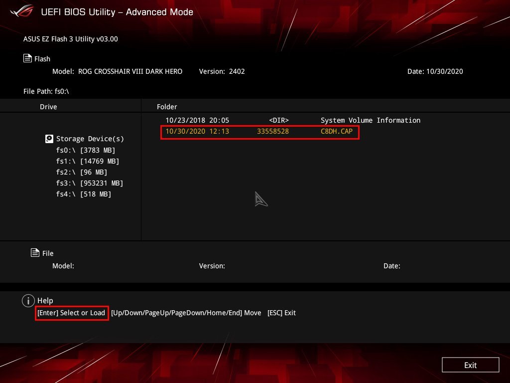 Flash BIOS Asus