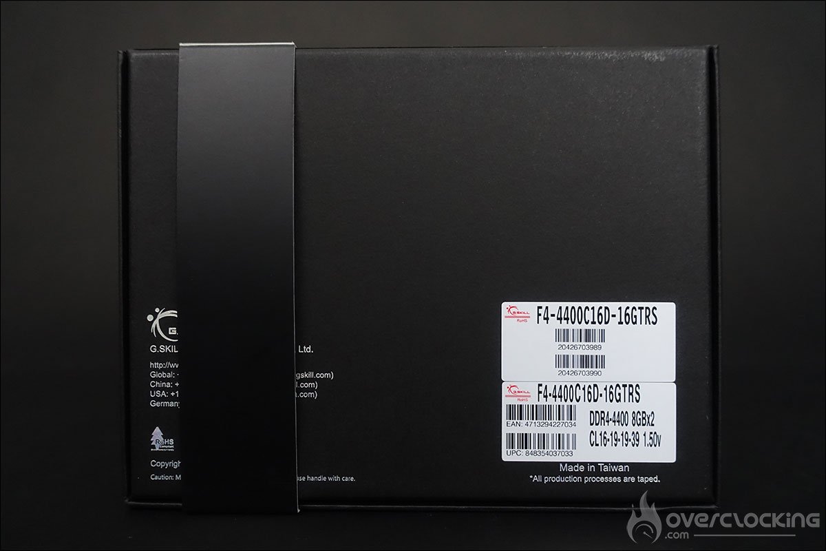 Kit mémoire GSKill TridentZ Royal 4400 CL16