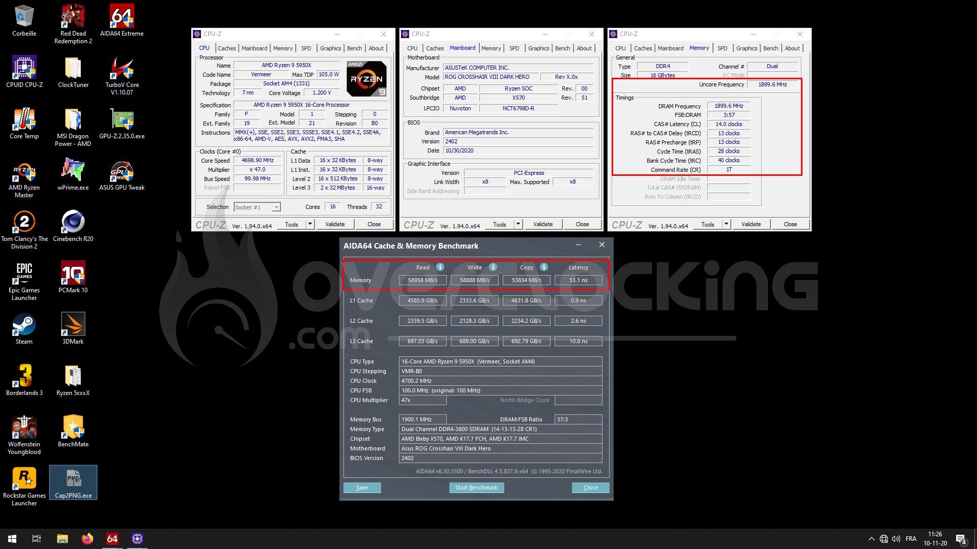 Test AIDA64 GSKill TridentZ NEO 3800 C14