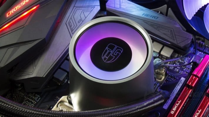 DeepCool Castle 360RGB v2 éclairage pompe