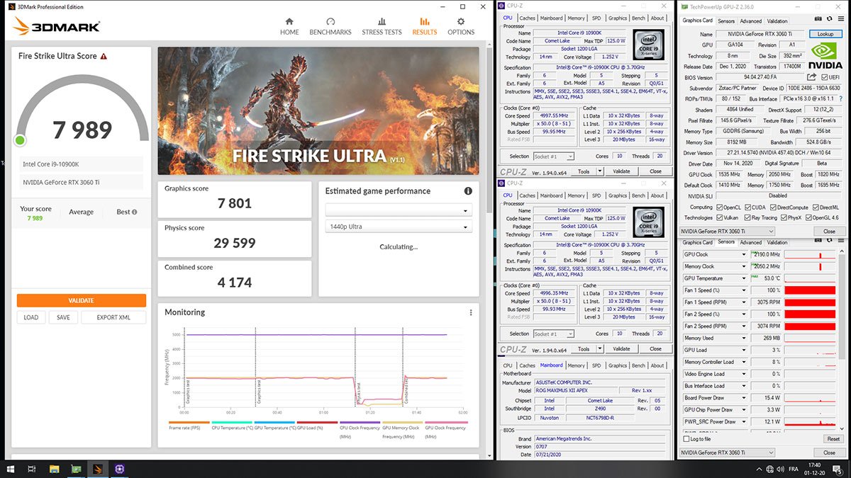 ZOTAC RTX 3060 Ti Twin Edge OC Fire Strike Ultra