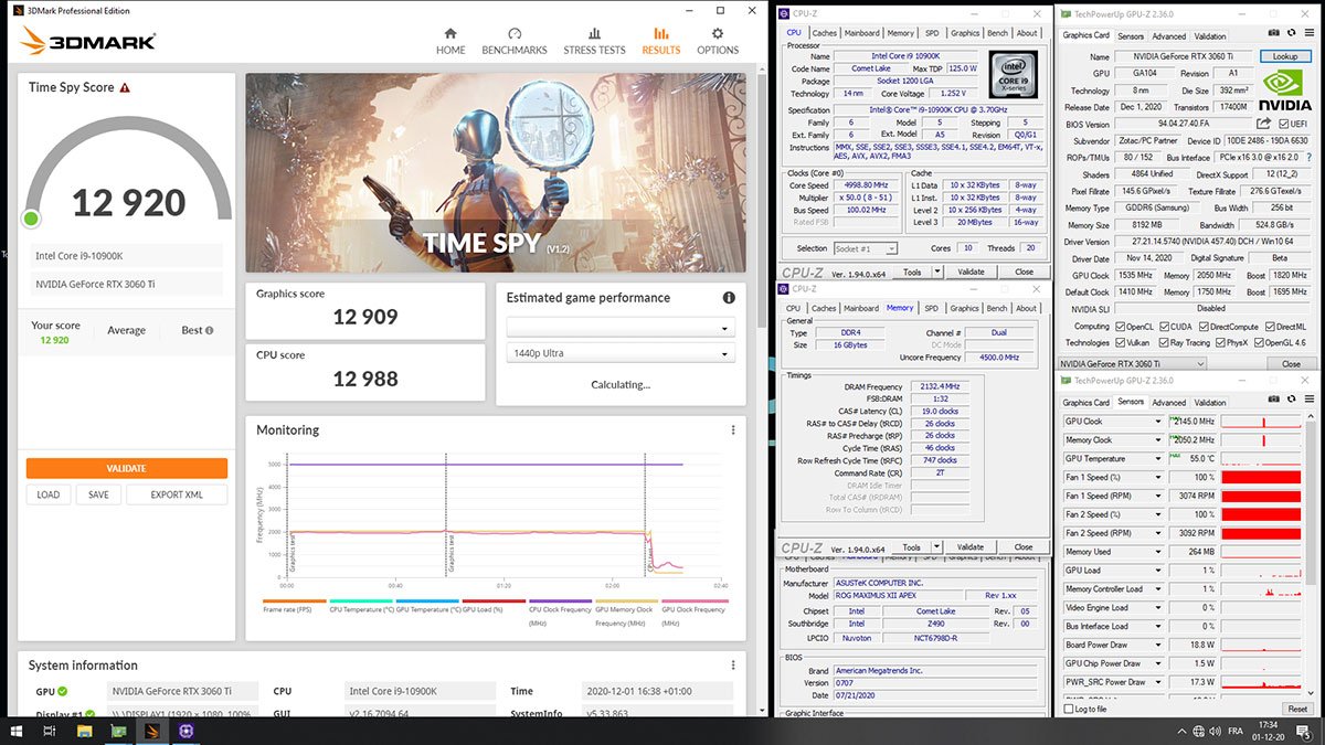 ZOTAC RTX 3060 Ti Twin Edge OC Time Spy