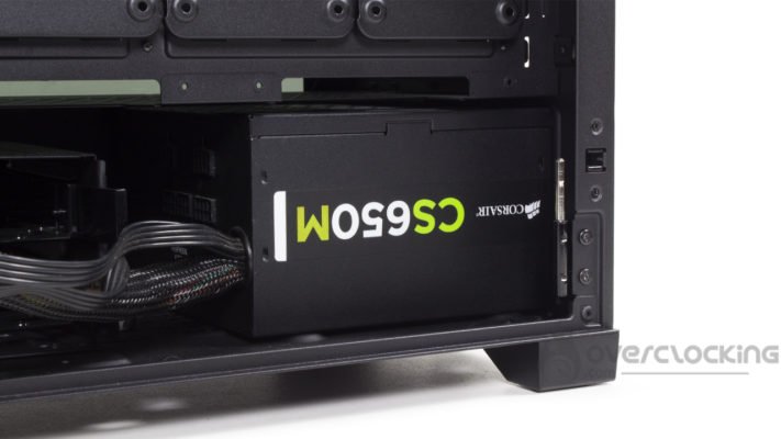 Corsair iCUE 5000X RGB Black installation alimentation