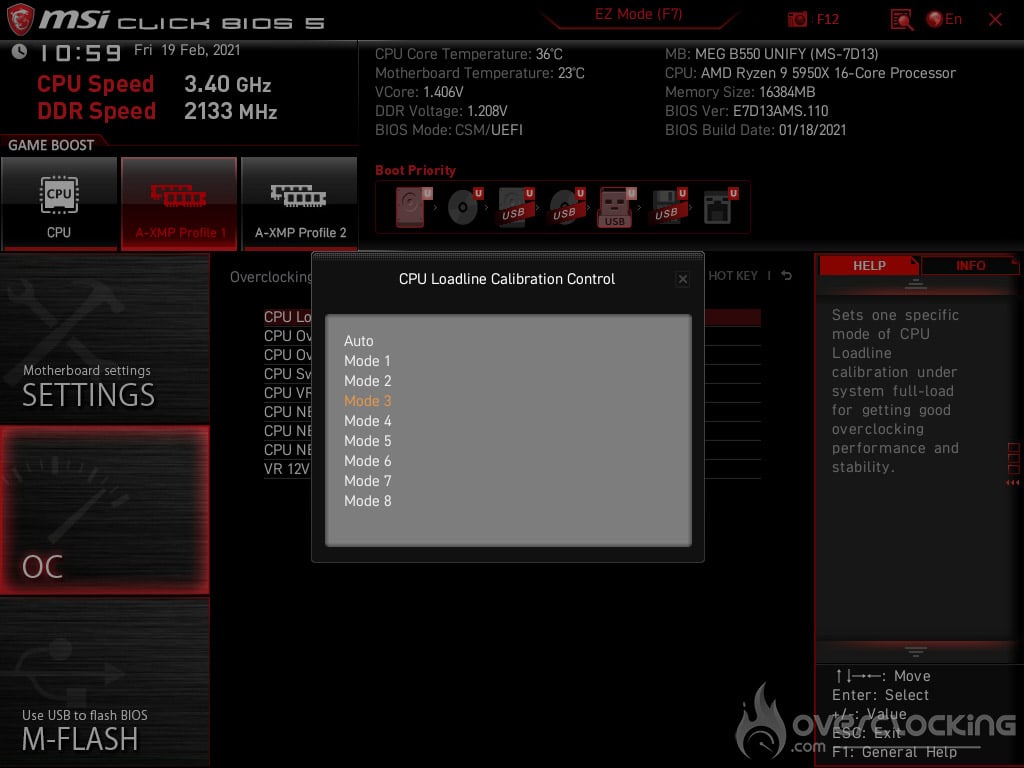 BIOS MSI MEG B550 Unify