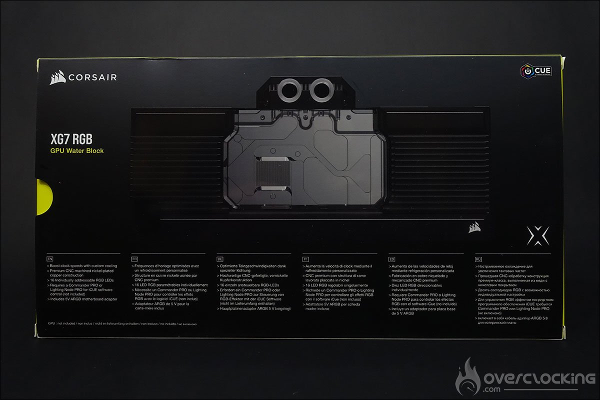 Corsair waterblock Hydro X XG7 RGB