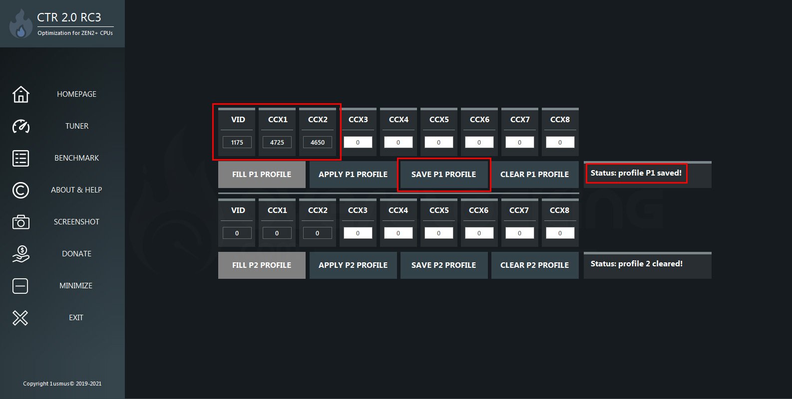 Logiciel Clock Tuner 2.0