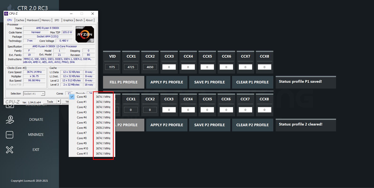 Logiciel Clock Tuner 2.0