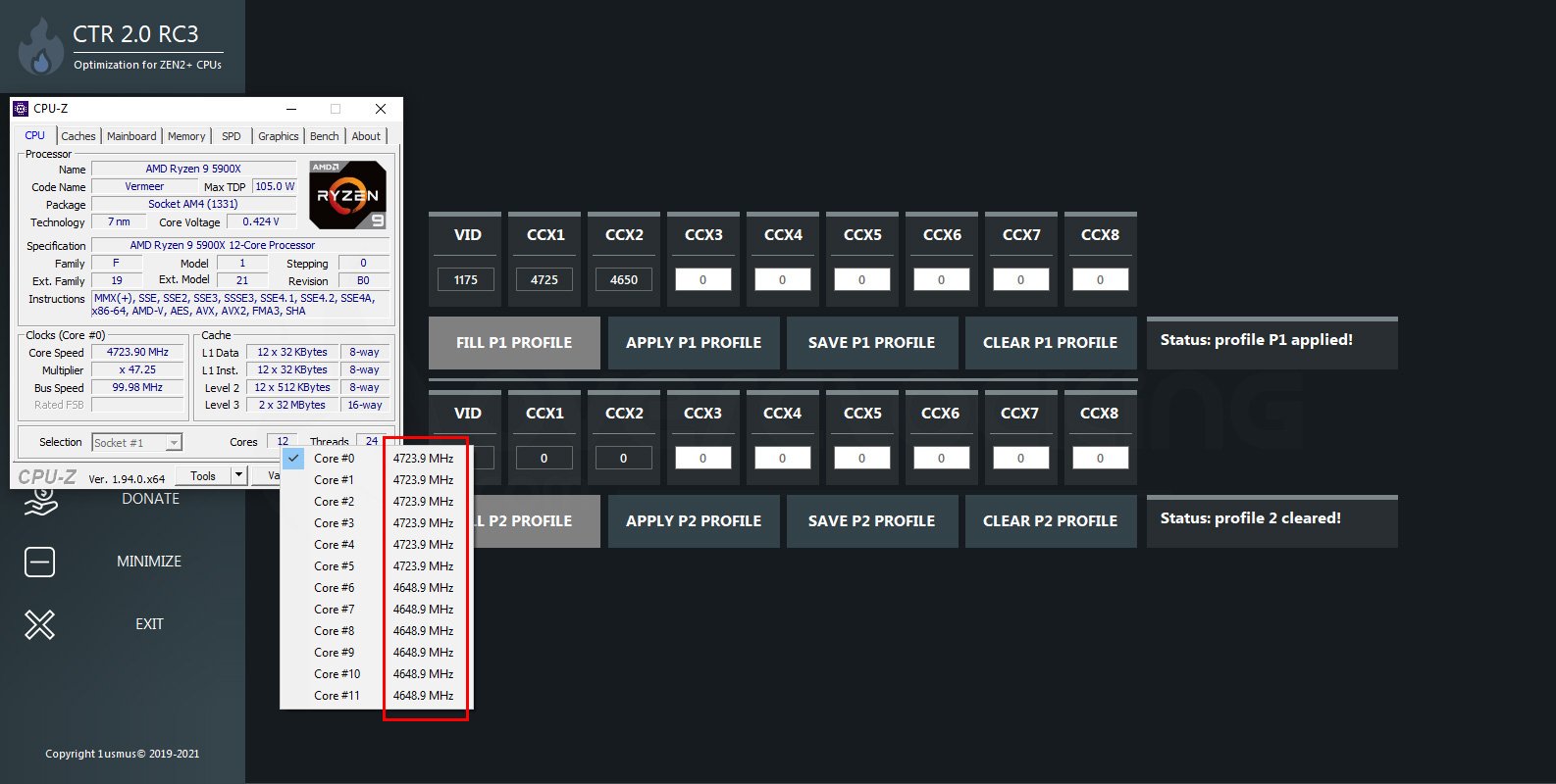 Logiciel Clock Tuner 2.0