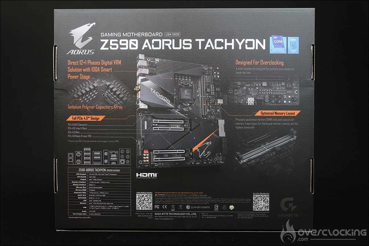 Carte mère Aorus Z590 Tachyon