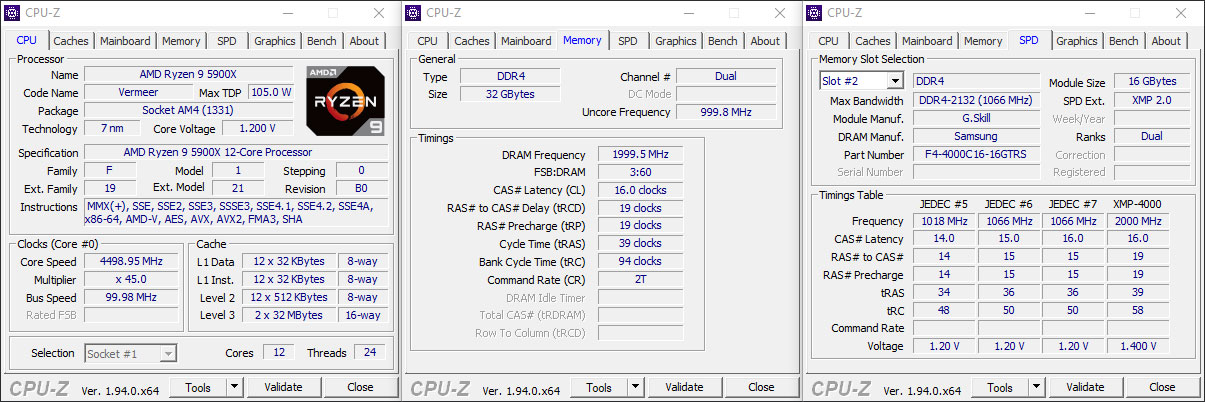 Test mémoire configuration AMD