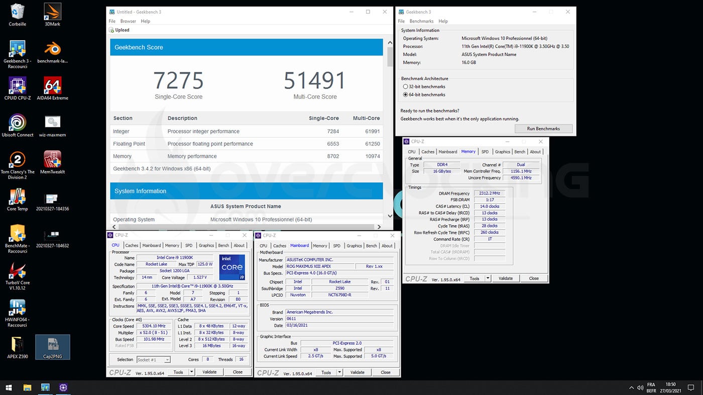 Overclocking mémoire Z590
