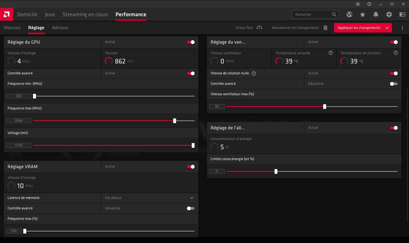Overclocking via les drivers AMD