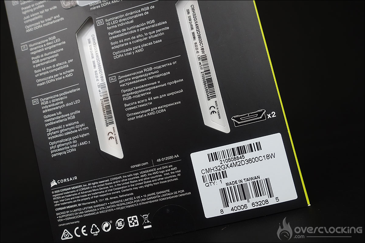 Corsair Vengeance RGB PRO SL 3600 CL18