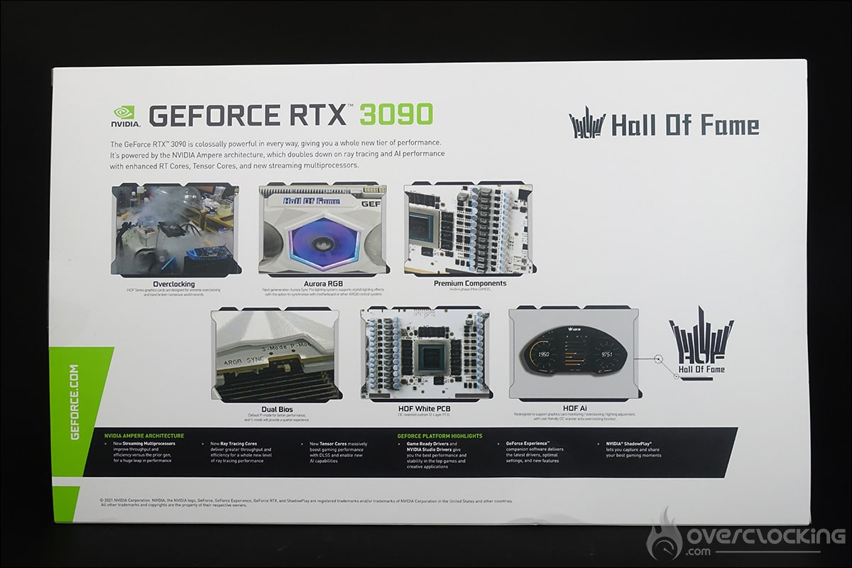 La carte graphique HOF RTX 3090 Premium Edition