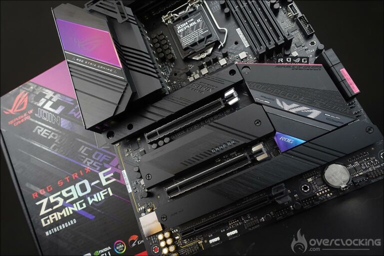 La carte mère ROG Strix Z590-E Gaming Wifi d'Asus