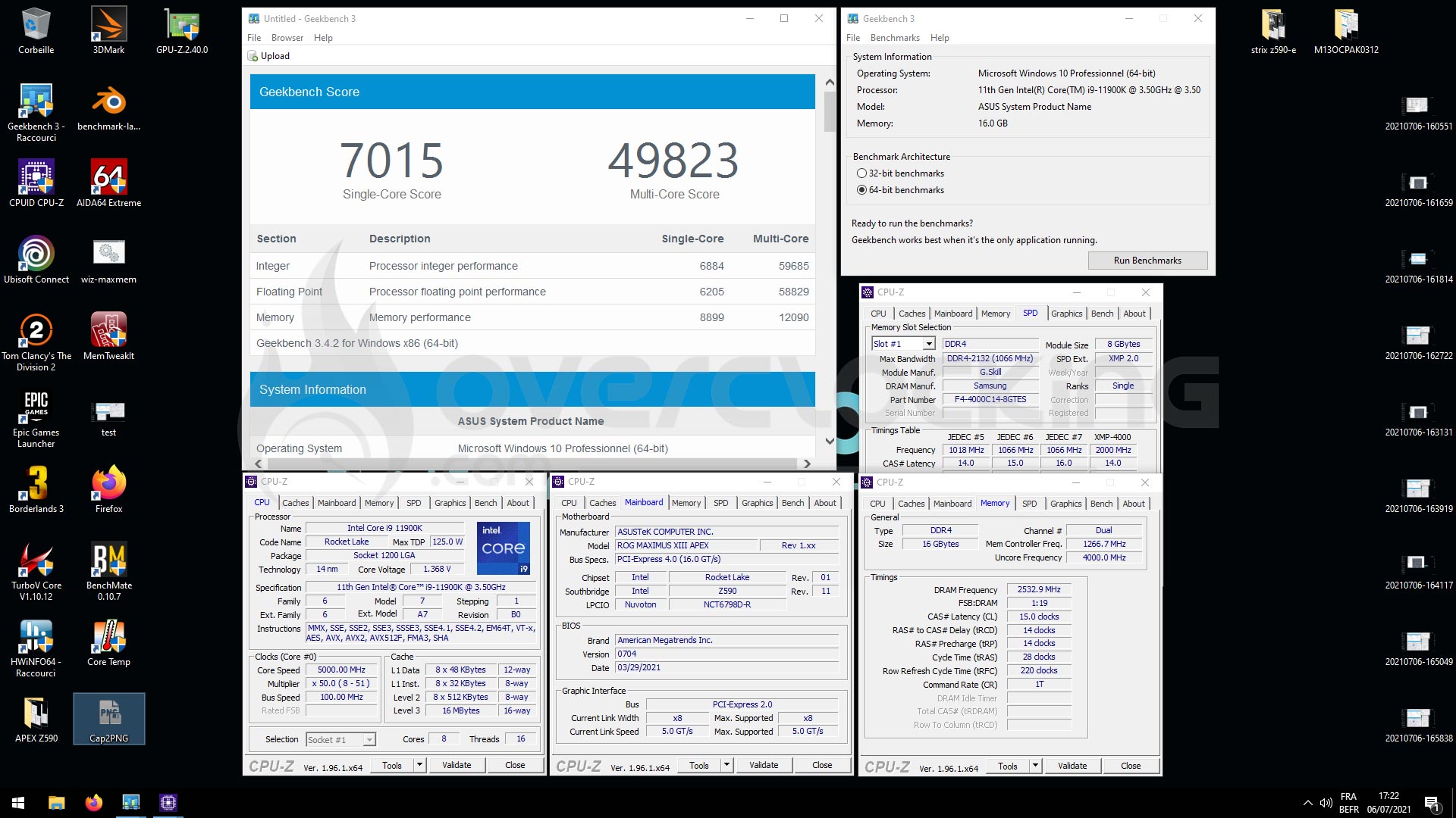 Overclocking 5066 C15 GSKill Trident Z Royal Elite 4000 C14