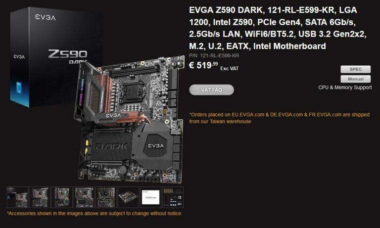 EVGA Z590 Dark