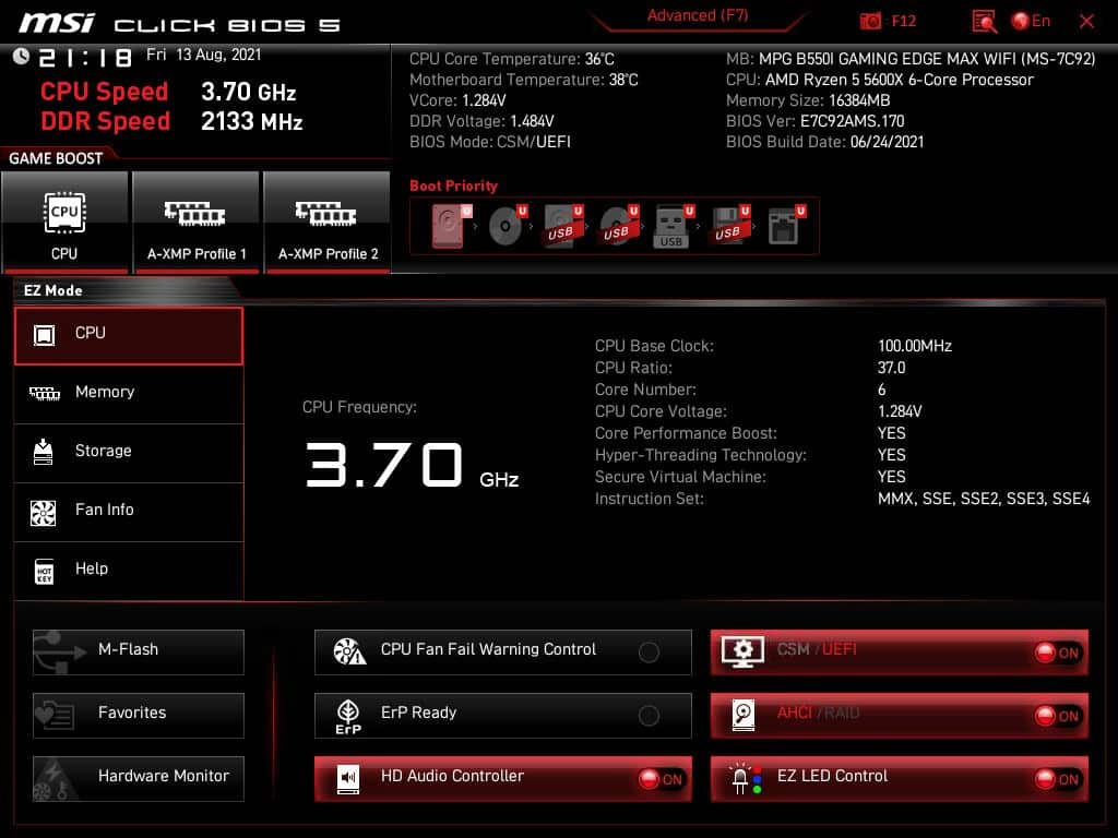 bios 1 msi b550i gmaing edge max wifi