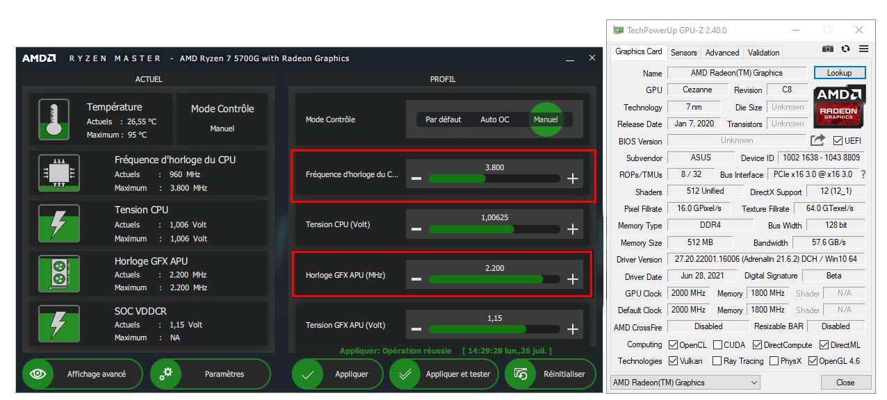 overclocking iGPU 5700G