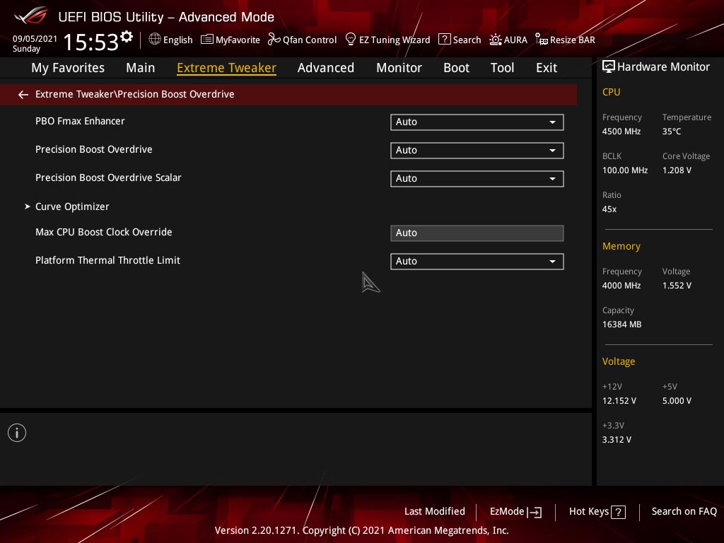 BIOS carte mère Asus ROG Crosshair VIII Extreme