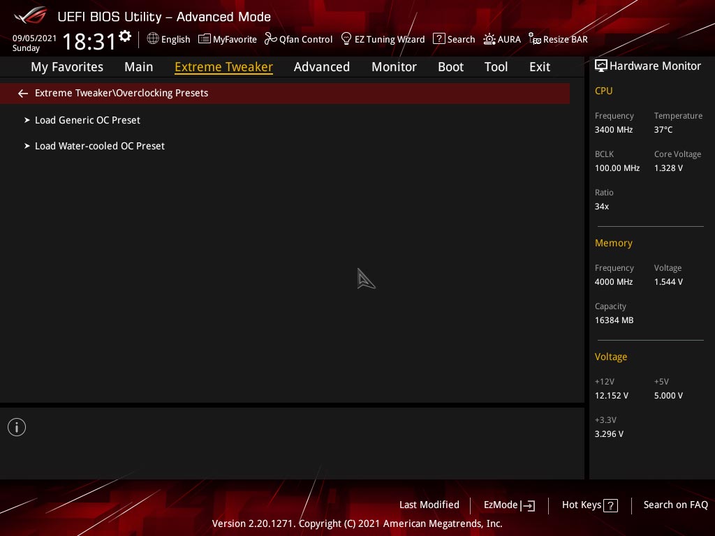 BIOS carte mère Asus ROG Crosshair VIII Extreme