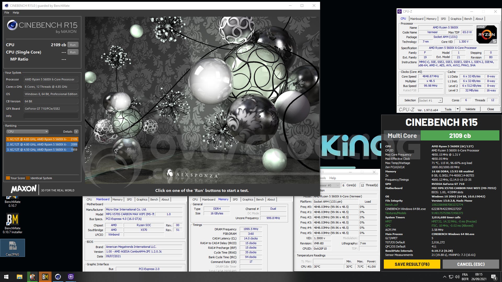 Benchmark 5600X MSI X570S Carbon EK X