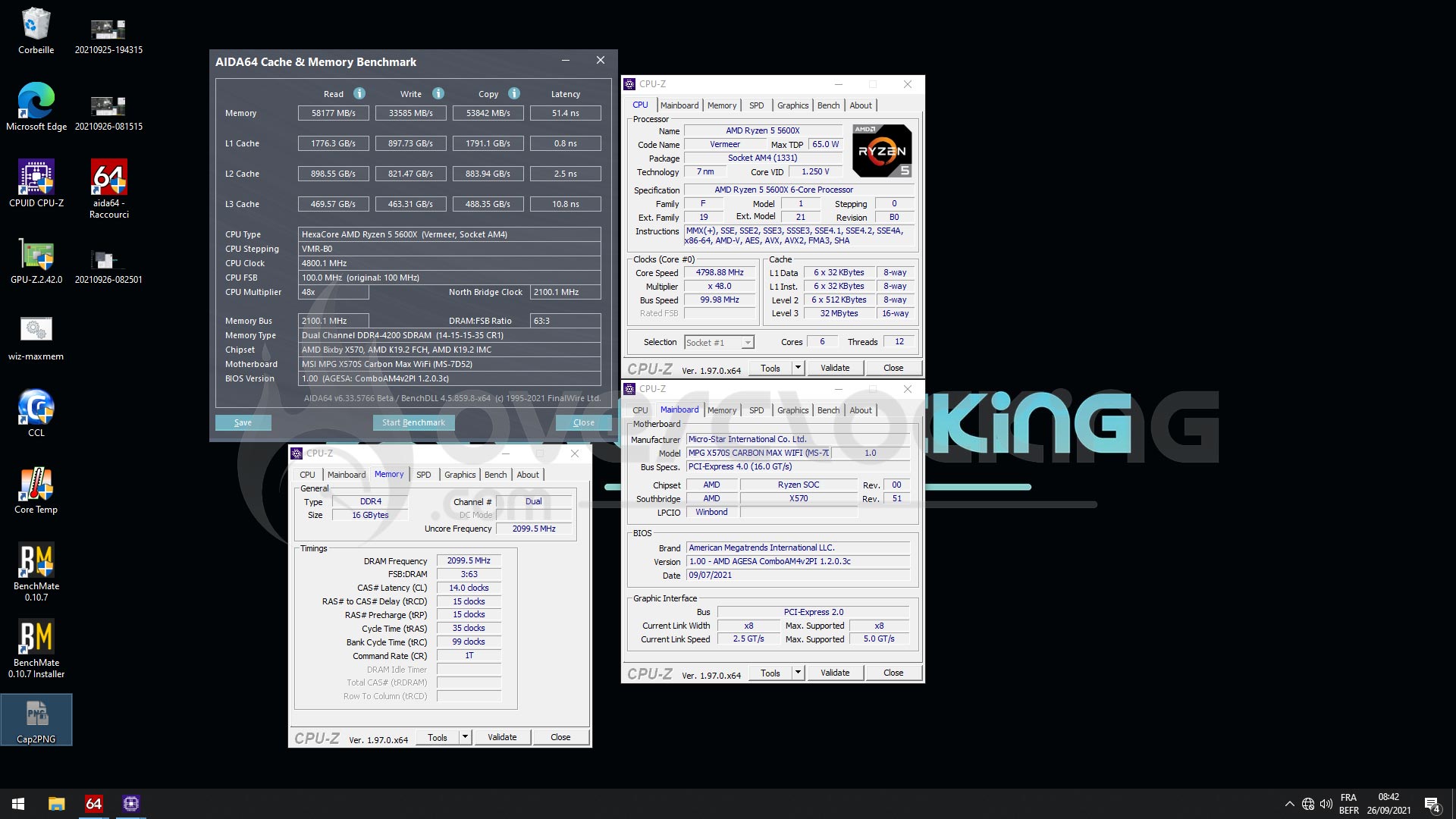 Benchmark 5600X MSI X570S Carbon EK X