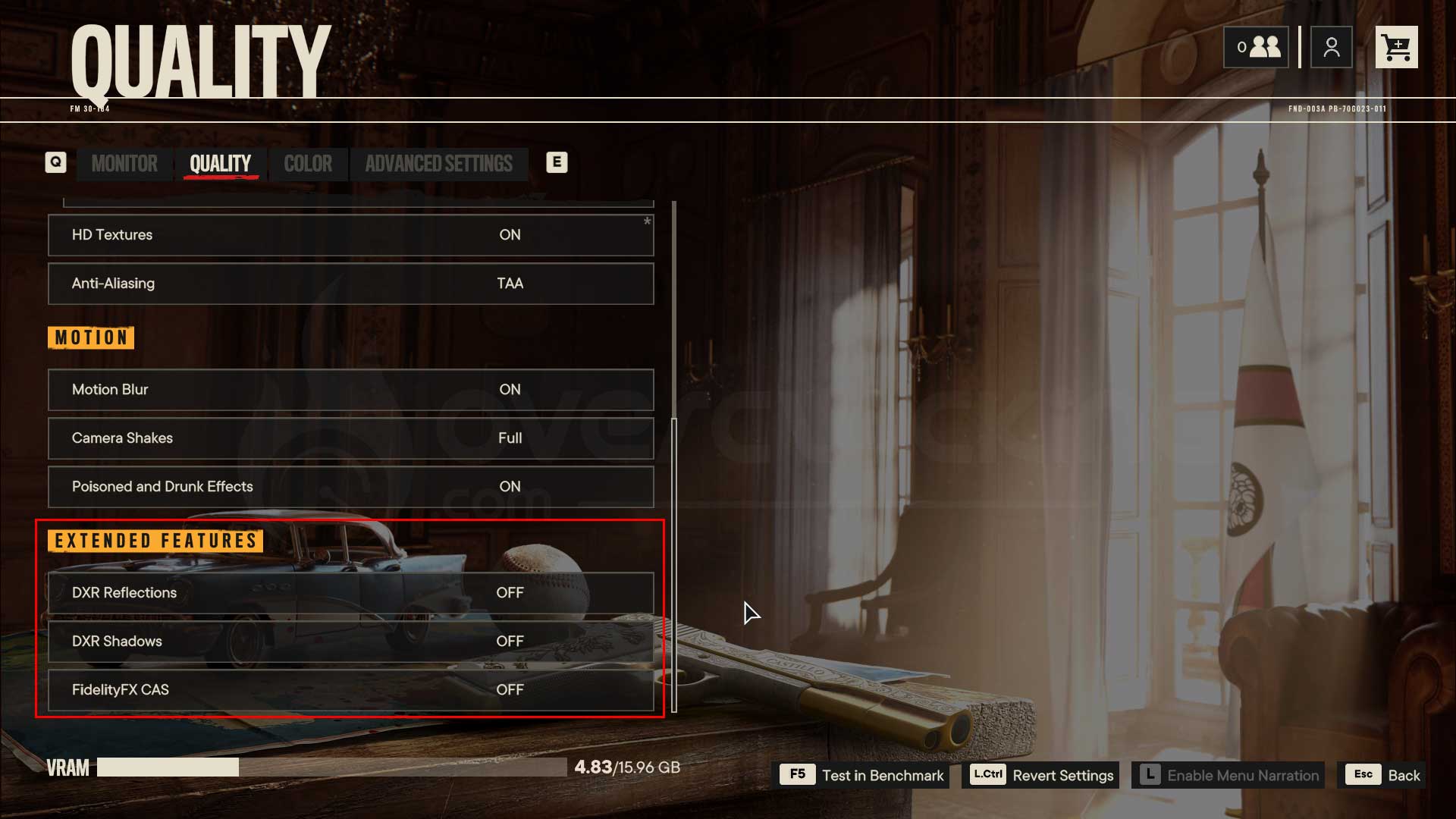 Options graphiques dans Far Cry 6