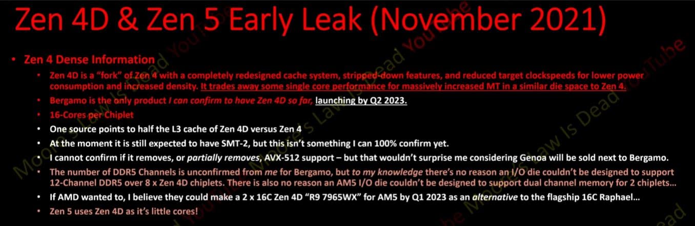 Zen 4D leak 