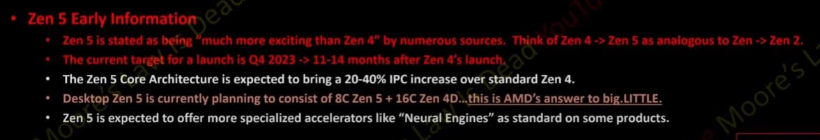 Zen 5 leak MLID 
