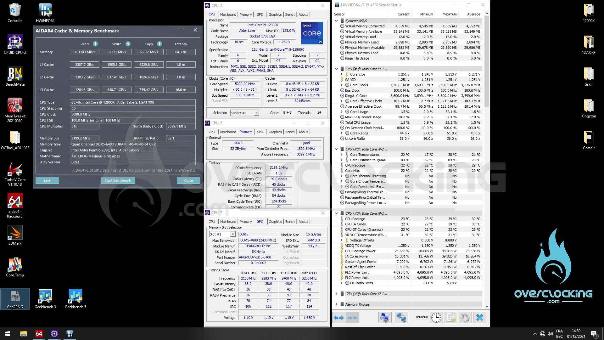 Le kit mémoire Delta RGB 6400 MT/S CL40 de Teamgroup