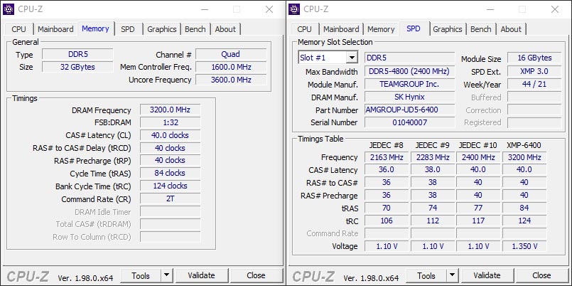 Le kit mémoire Delta RGB 6400 MT/S CL40 de Teamgroup