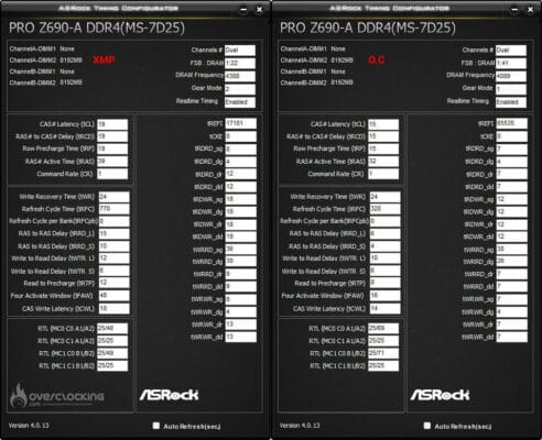 patriot viper steel xmp and overclock timings