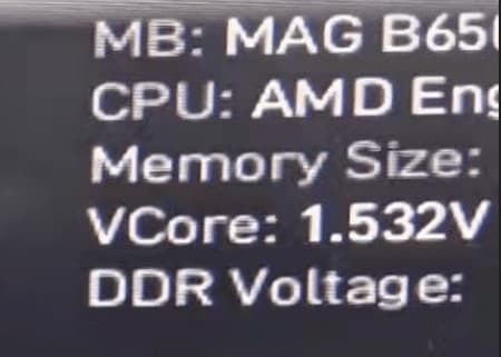 AMD Ryzen 7000 VCore