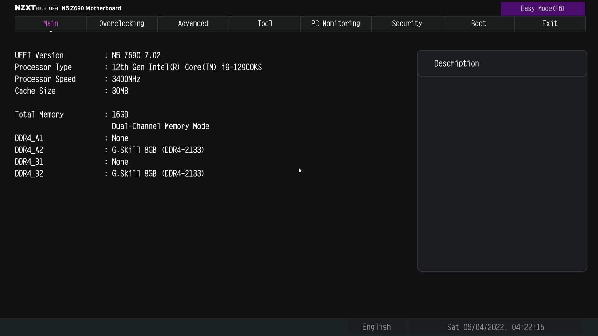 nzxt n5 z690 bios advanced