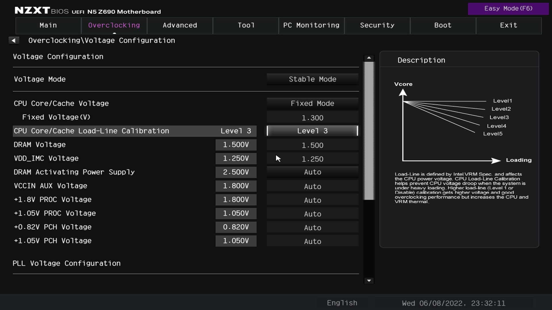 nzxt n5 z690 bios llc