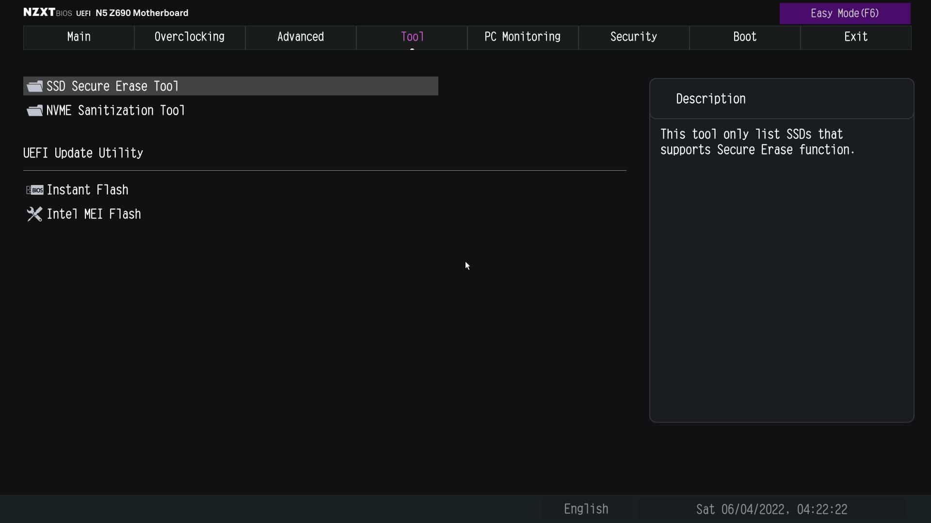 nzxt n5 z690 bios tool