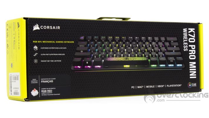 Corsair K70 Pro Mini Wireless - Boîte