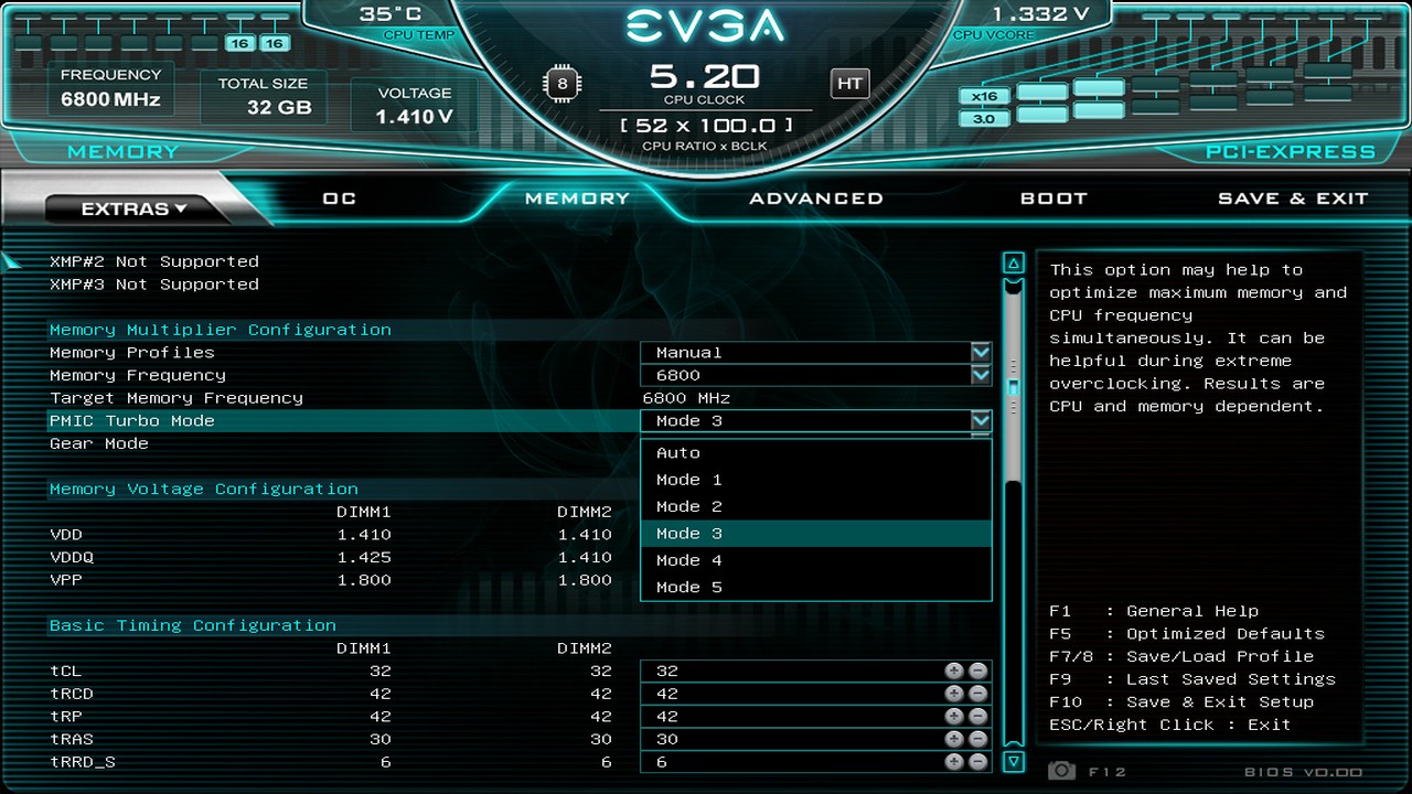 SK Hynix ddr5 A die 2x32 GB PMIC mode 3