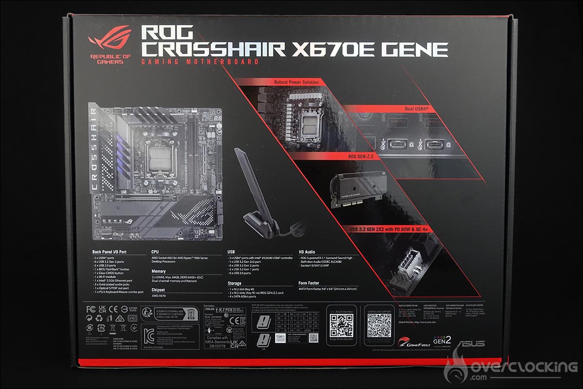 La carte mère ROG Crosshair X670E Gene d'Asus