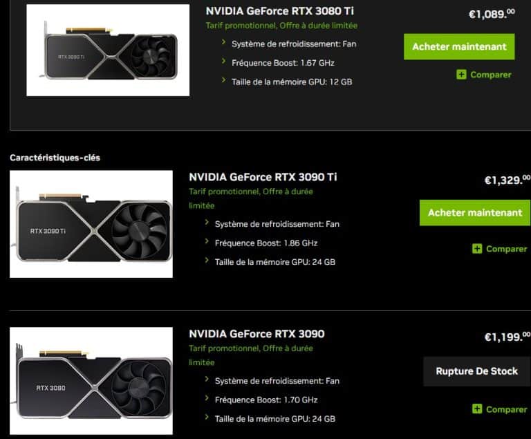 promotion nvidia RTX 30 FE