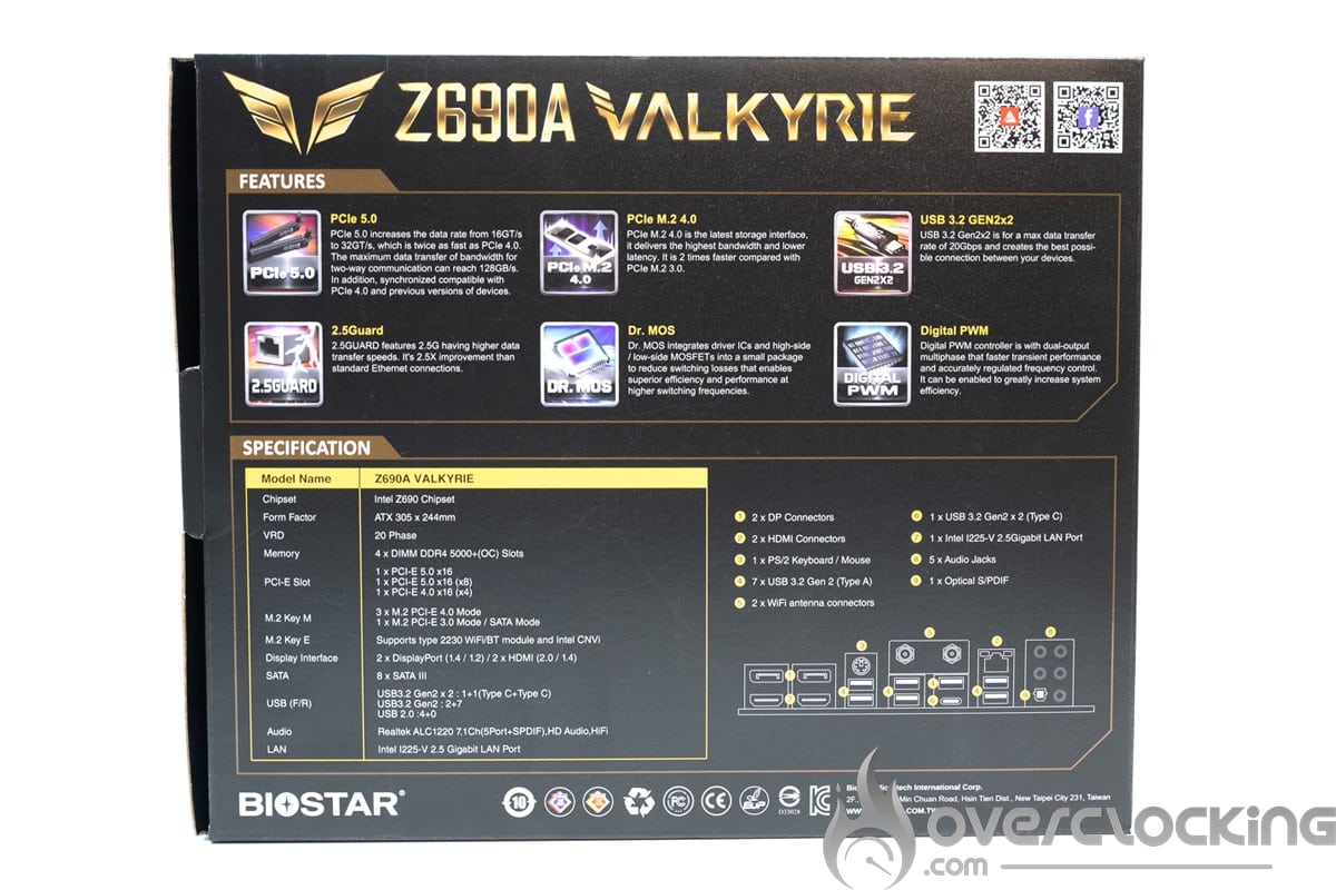 Biostar Z690A Valkyrie boite