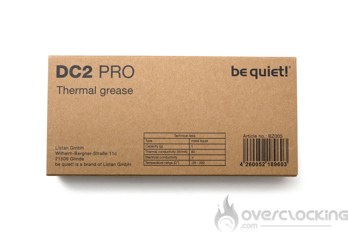 Be Quiet! DC2 PRO Thermal Paste boite