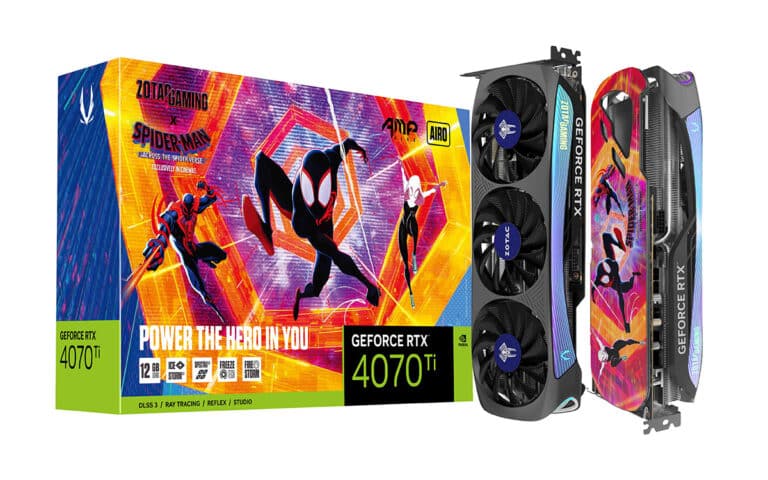 Cartes ZOTAC en édition limitée Spider-Man Across the Spider-Verse