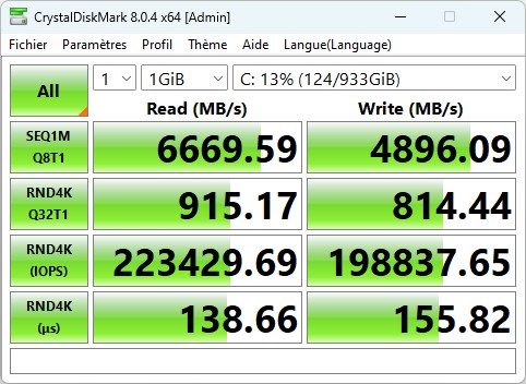 msi prestige 13 evo a13m - SSD