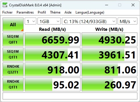 msi prestige 13 evo a13m - SSD