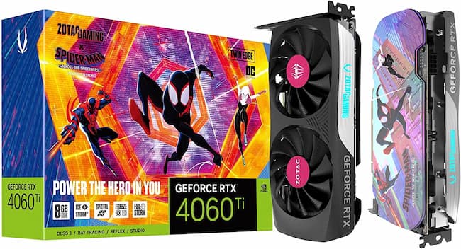 Zotac RTX 4060 Ti TwinEdge OC Spider-man Across the Spider-Verse